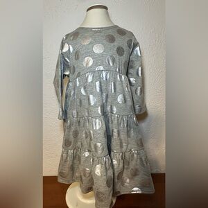 Funtasia Too silver polka dot dress sz 2T